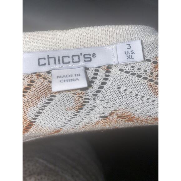 Chico's Knit Open Front Knit Cardigan Sweater Chicos sz 3 XL - Picture 7 of 10